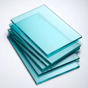 stack of clear glass sheets
